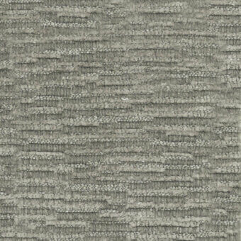 Woven fabric sample, muted gray tone, linear texture with subtle ribbing and a nubby surface; label reads “turri > fabric cat. b > 774 d.”